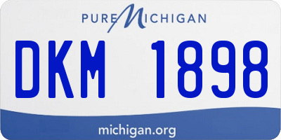 MI license plate DKM1898