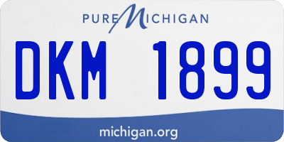 MI license plate DKM1899