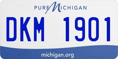 MI license plate DKM1901