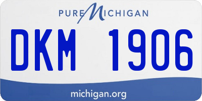 MI license plate DKM1906