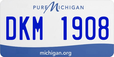 MI license plate DKM1908