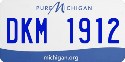 MI license plate DKM1912