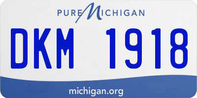 MI license plate DKM1918
