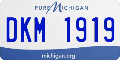MI license plate DKM1919