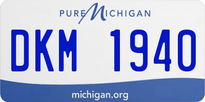 MI license plate DKM1940