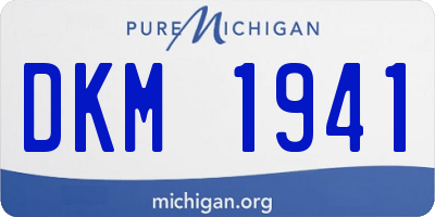 MI license plate DKM1941