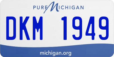 MI license plate DKM1949