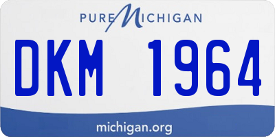 MI license plate DKM1964