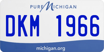 MI license plate DKM1966
