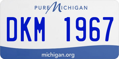 MI license plate DKM1967