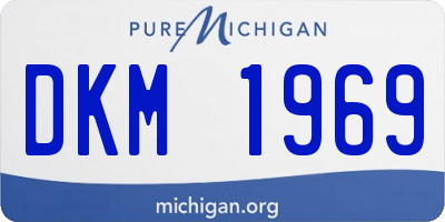 MI license plate DKM1969