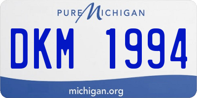MI license plate DKM1994