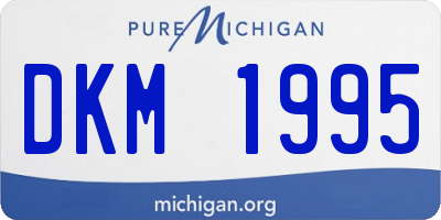 MI license plate DKM1995