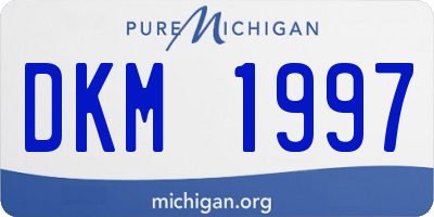 MI license plate DKM1997