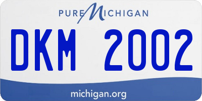MI license plate DKM2002