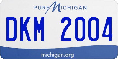 MI license plate DKM2004