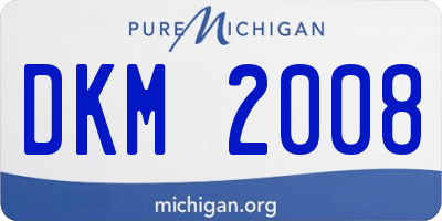 MI license plate DKM2008