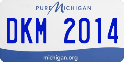 MI license plate DKM2014