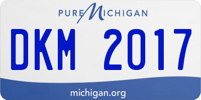 MI license plate DKM2017