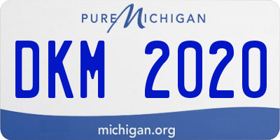 MI license plate DKM2020