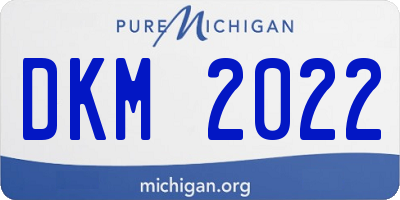 MI license plate DKM2022