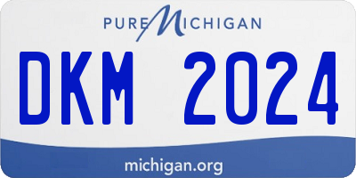MI license plate DKM2024