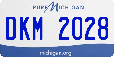 MI license plate DKM2028