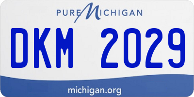MI license plate DKM2029