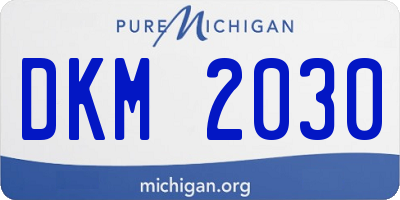 MI license plate DKM2030