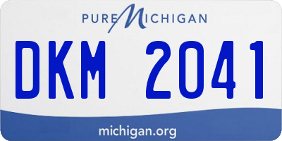 MI license plate DKM2041