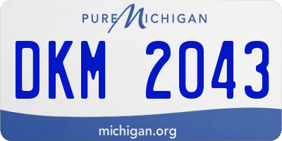 MI license plate DKM2043