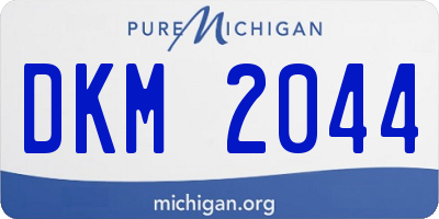 MI license plate DKM2044