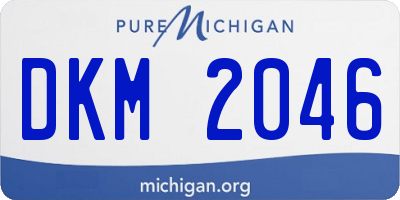 MI license plate DKM2046