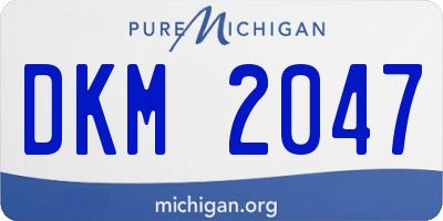MI license plate DKM2047