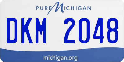 MI license plate DKM2048