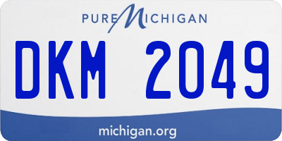 MI license plate DKM2049
