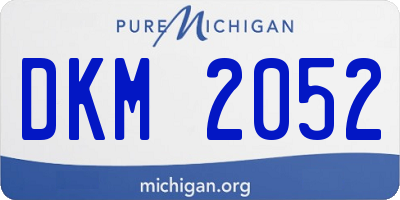MI license plate DKM2052