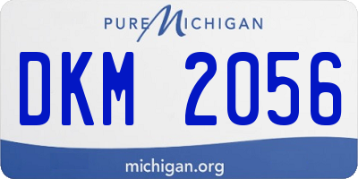 MI license plate DKM2056