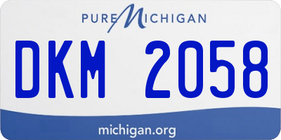 MI license plate DKM2058
