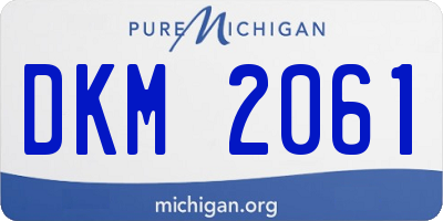 MI license plate DKM2061