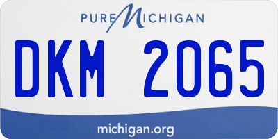 MI license plate DKM2065