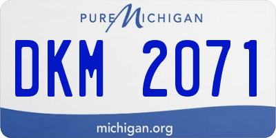 MI license plate DKM2071