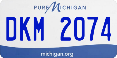 MI license plate DKM2074