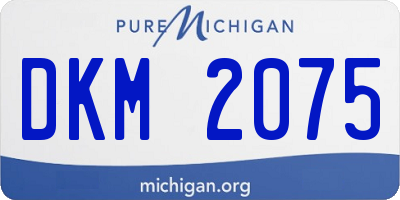 MI license plate DKM2075