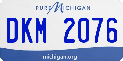 MI license plate DKM2076