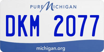 MI license plate DKM2077
