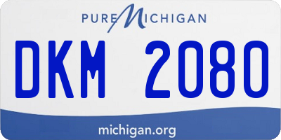MI license plate DKM2080