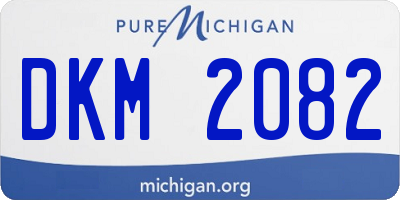MI license plate DKM2082