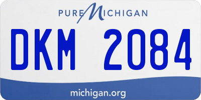 MI license plate DKM2084