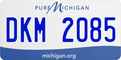 MI license plate DKM2085